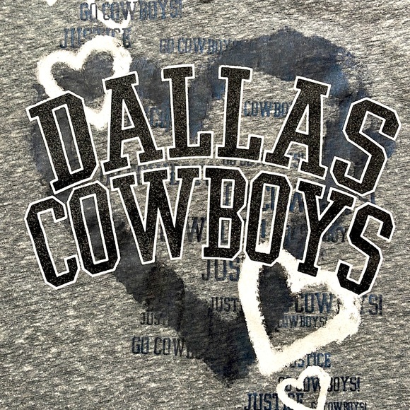 3 for $15 DALLAS COWBOYS ⭐️ JUSTICE size 6/7 t-shirt BUNDLE FOR DISCOUNT - Picture 2 of 4